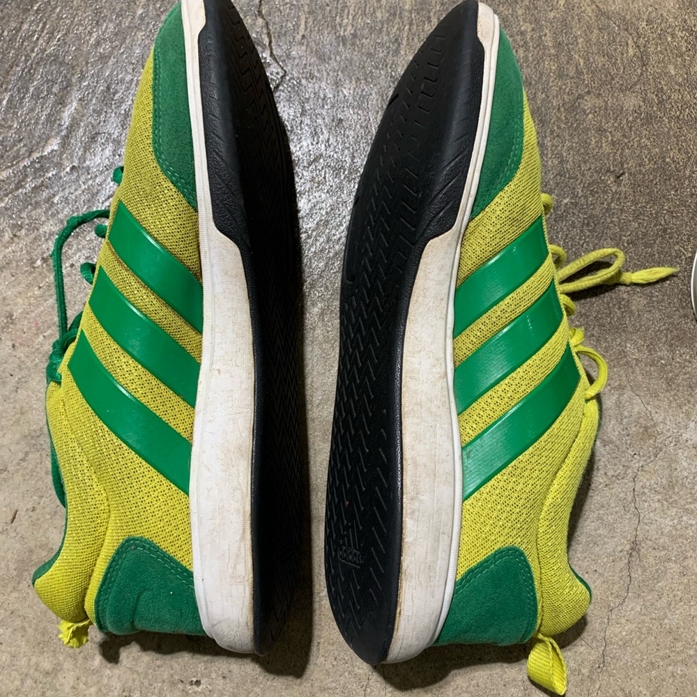 Adidas Green and Yellow Athletic Shoes | Men 9
